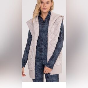 Mono B Cream Quilted Vest